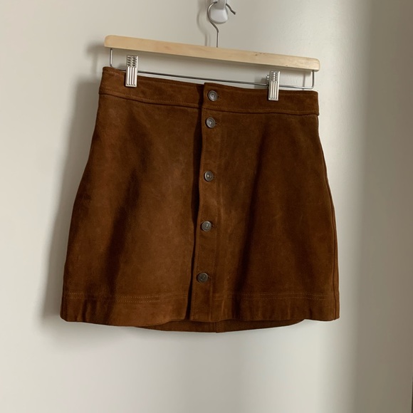 Brand New Polo Ralph Lauren Suede Skirt Size Us 6 - Picture 1 of 4
